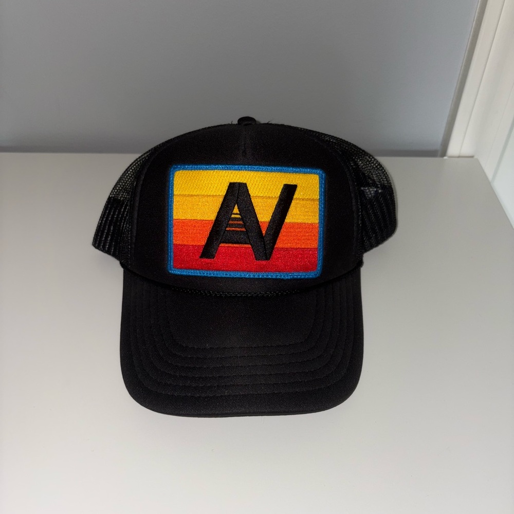 Aviator Nation Black Hat with Multicolor Patch